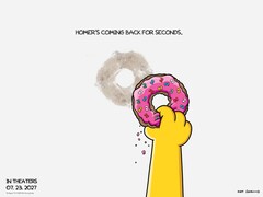 A második Simpsons-film a tervek szerint 2027. július 23-án kerül a mozikba. (Kép forrása: 20th Century Studios via X / korábban Twitter)