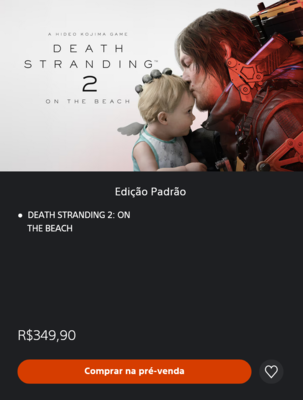 Death Stranding 2 Brazil PS Store ár (Kép forrása: screenshot, Brazil PlayStation Store)
