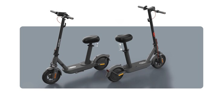A Xiaomi Electric Scooter 5 Plus Seat állítható magasságú állvánnyal rendelkezik. (Kép forrása: Xiaomi)