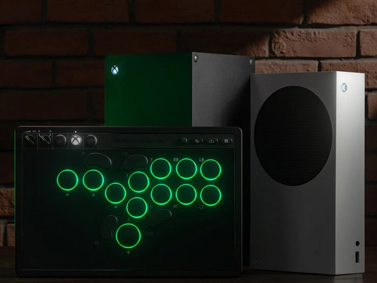 A 8bitdo új Xbox Arcade vezérlője RGB gombvilágítással. (Kép forrása: 8bitdo)