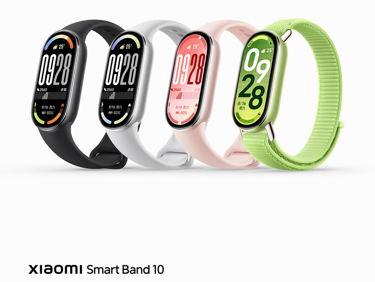 A Smart Band 10 színválasztékai (Kép forrása: Xiaomi)