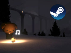 Az Easy Driving Co. játékosaként kanyargós utakon kell végighajtanod egy leharcolt kei teherautóval. A képen - egy játékbeli képernyőkép a Steam logóval a tetején. (Kép forrása: Steam - Szerk.)