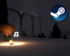 Az Easy Driving Co. játékosaként kanyargós utakon kell végighajtanod egy leharcolt kei teherautóval. A képen - egy játékbeli képernyőkép a Steam logóval a tetején. (Kép forrása: Steam - Szerk.)