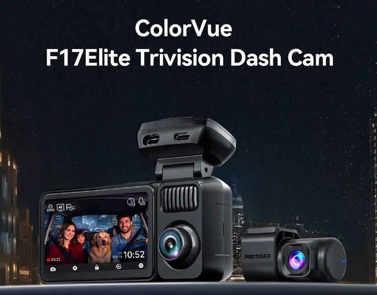 A Redtiger F17 Elite dash cam beépített GPS útvonalkövetéssel (Kép forrása: Redtiger)