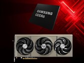Sapphire Radeon RX 9070 GPU GDDR6 memóriával (Kép forrása: Sapphire, Samsung szerkesztéssel)