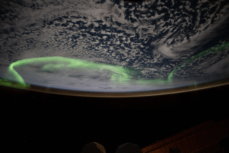 Az Aurora Australis fotója az ISS-ről (Kép forrása: Nichole Ayers/NASA)