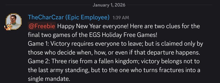 A tippek megosztott (Kép forrása: Epic discord)