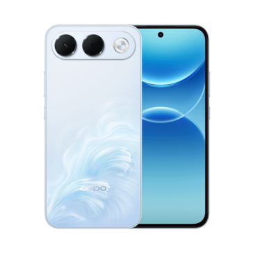 Az Oppo A7 Pro „Surfing Blue” színben.
