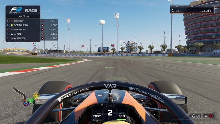 F1 25 HUD (kép forrása: Anil Ganti, Notebookcheck)