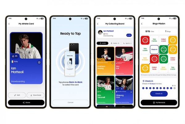 A Samsung Galaxy Z Flip 7 Olympic Edition a versenyhez kapcsolódó speciális alkalmazásokkal és funkciókkal rendelkezik. (Kép forrása: Samsung)