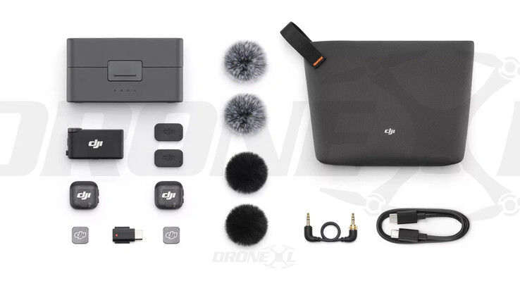A DJI Mic 3 töltőtáska csomag. (Kép forrása: via DroneXL &amp; Jasper Ellens)