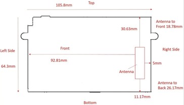 Fujifilm félkeretes kompakt fényképezőgép méretvázlat. (Kép forrása: FCC)