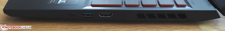Right: USB-C, USB-A, HDMI