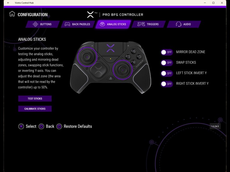 Victrix Control Hub holtzóna beállítása