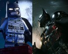 A Lego Batman: Legacy of the Dark Knight promóciós grafikája a Batman: Arkham Knight promóciós grafikája mellett