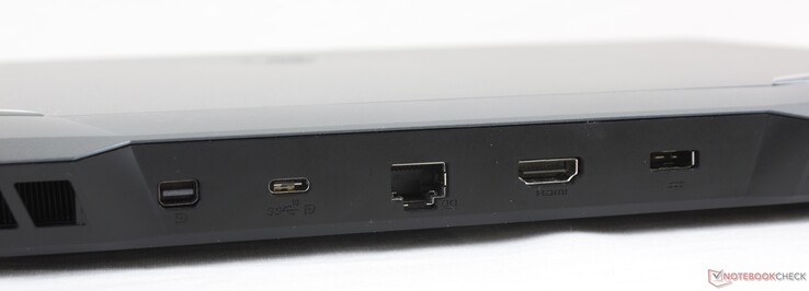 Back: Mini DP 1.4, 1x Thunderbolt 4, 2.5 Gigabit LAN, HDMI 2.0b, power supply