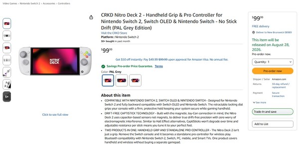 Az Amazon közzétette a Nitro Deck 2 pontos megjelenési dátumát.