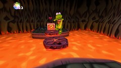 Croc Legend of the Gobbos screenshot, melyen Croc átugrik a láva fölött