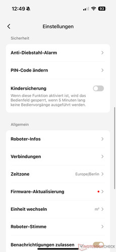 Beállítások (2. kép) - Dreame A1 robotfűnyíró felülvizsgálata