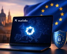 Egy laptop az európai mesterséges intelligencia-szolgáltató Eustella segítségével
