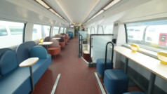 A TGV M társalgóhelyisége, ahol rengeteg hely van