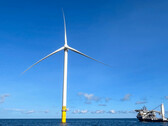 Az összes alapot és a 65 turbina közül 45-öt már telepítettek. (Kép forrása: Ørsted)