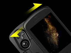 Az RG Slide a PSP Go és az Xperia Play klasszikus dizájnjára emlékeztet. (Kép forrása: Anbernic)