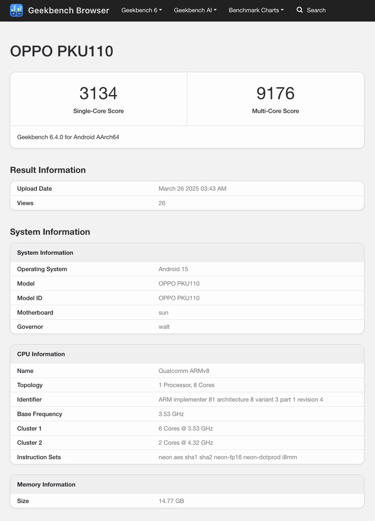 (Kép forrása: Geekbench)