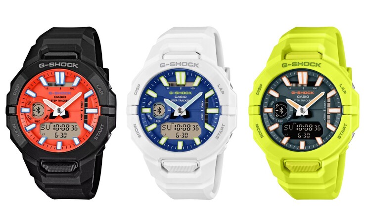 Balról jobbra: a Casio G-Shock GBA950-1A4, GBA950-7A2 és GBA950-9A3 karórák