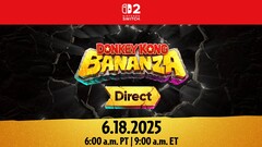 Donkey Kong Bananza Direct teaser. Június 18-án, szerdán a Directben lelepleznek néhány információt a közelgő Switch 2 játékról (Kép forrása: Nintendo)