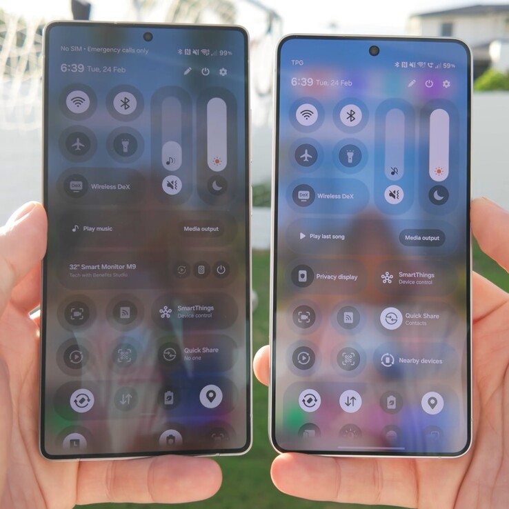 Galaxy S25 Ultra vs Galaxy S26 Ultra fényerő.