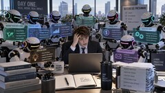 Befektetési bankár AI-ügynökökkel (AI által generált)