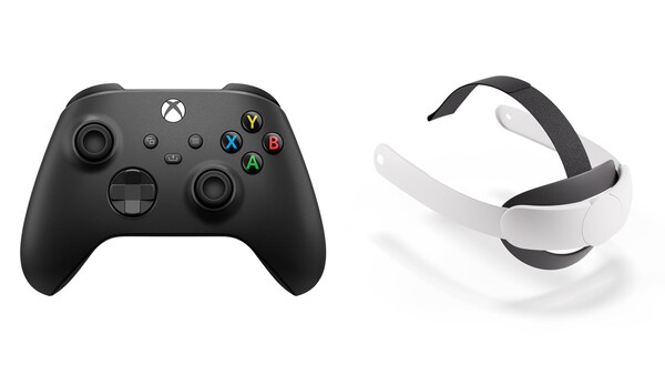 A Meta Quest 3S Xbox Edition várhatóan egy Xbox vezeték nélküli vezérlővel és egy Meta Quest Elite szíjjal kerül forgalomba. (Kép forrása: Xbox & Meta)