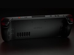 A Steam Deck OLED hátulnézete
