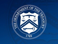 Az amerikai pénzügyminisztérium, a képen látható logóval, szankciókat vezetett be az oroszországi székhelyű Aeza Group ellen (Kép forrása: U.S. Department of the Treasury)