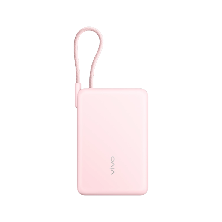 A vivo 33W Power Bank beépített kábellel 10000mAh (rózsaszín). (Kép forrása: vivo)