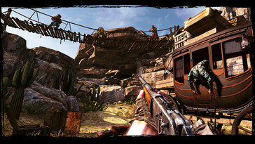 A képen: A Call of Juarez: Gunslinger játékmenetéről készült screenshot.