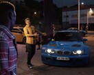Pillanatkép a Clutch reve traileréből, amely a módosított BMW versenyautót mutatja.