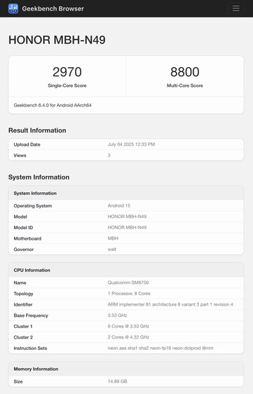(Kép forrása: Geekbench)