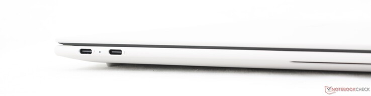 Balra: 2x USB-C Thunderbolt 4 w/ DisplayPort 2.1 + Power Delivery (65 W)