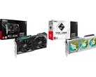 ASRock Radeon RX 9060 XT Challenger (balra) és Steel Legend (jobbra) GPU-k. (Kép forrása: ASRock)