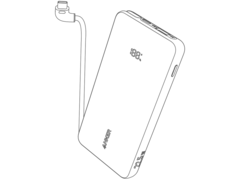 A pletykált Anker Zolo 22.5W Power Bank 10K (a képen) úgy tűnik, hogy integrált kábellel rendelkezik. (Kép forrása: AnkerInsider)