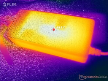 A hálózati adapter hosszabb ideig tartó, igényes alkalmazások futtatása esetén akár 40 C fölé is emelkedhet