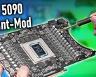 Moddolt RTX 5090 (kép forrása: der8auer YouTube csatorna)