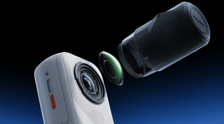 Az Insta360 X5 Satin White Limited Edition támogatja a cserélhető objektíveket, ellentétben a DJI Osmo 360-mal. (Kép forrása: Insta360)