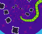 A Deep Snake színes, trippes látványvilággal rendelkezik, ami szöges ellentétben áll az eredeti, 1997-es Snake-kel. (Kép forrása: Steam)