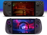 Steam Deck OLED (fent) és Lenovo Legion Go S (lent). (Kép forrása: Valve és Best Buy, szerk.)