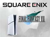 Square Enix és Final Fantasy 7 logók a PS5 mellett (Kép forrása: Square Enix, Sony PlayStation)