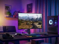 Alienware AW2726DM 27 hüvelykes OLED játékmonitor az asztalon