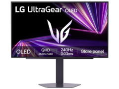 Az LG UltraGear 27GX704A (képünkön) fényes OLED panellel rendelkezik. (Kép forrása: LG Japan)